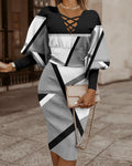 Elegant Contour V-Neck Dress