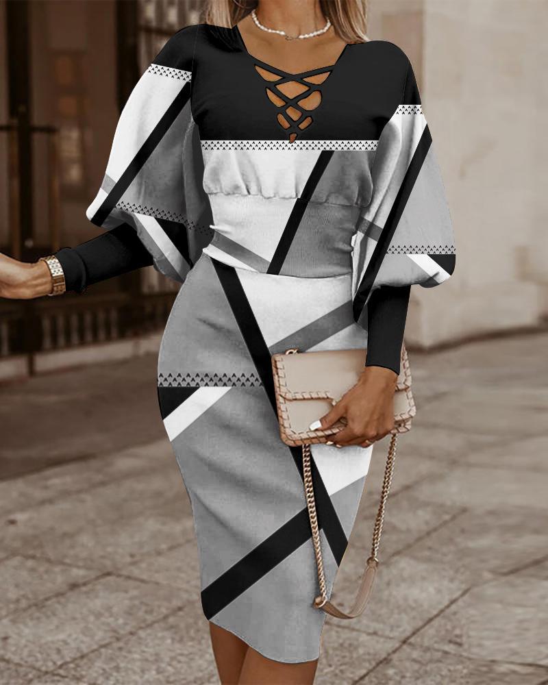Elegant Contour V-Neck Dress