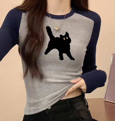 Casual Kitty Long-Sleeve Tee