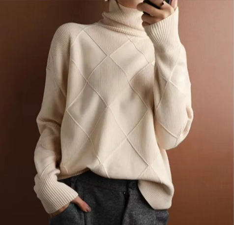 Elegant Turtleneck Knit Sweater