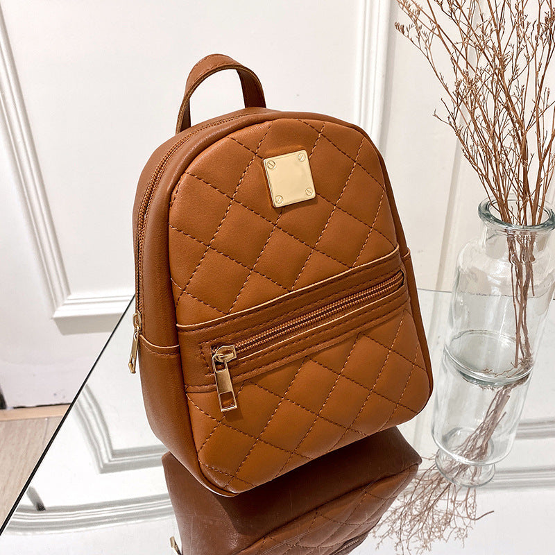 Chic Embroidered Mini Backpack