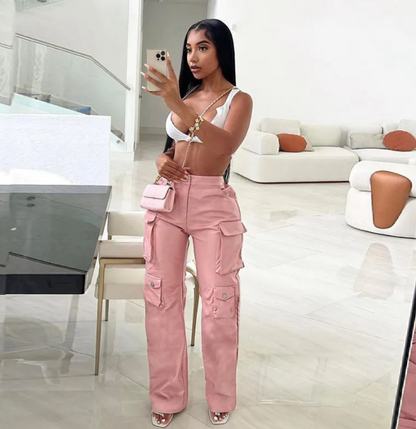 UrbanEase High Waist Straight Leg Pants