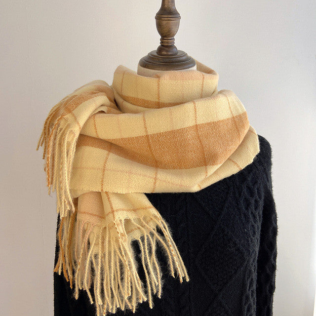 Autumn Chic Plaid Scarf Wrap