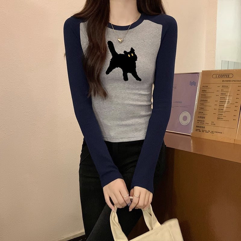 Casual Kitty Long-Sleeve Tee