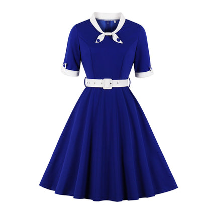 Vintage Inspired V-Neck Swing Dress