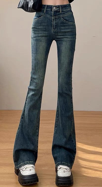 Elegant Cropped Denim Trousers