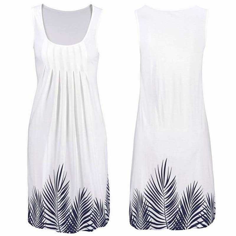 Summer Sleeveless Pleated Dress