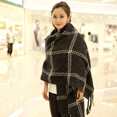 Trendy Tassel Faux Rabbit Scarf - Colorful & Cozy