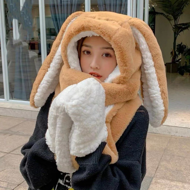 Snuggly Rabbit Ear Hat & Scarf Set
