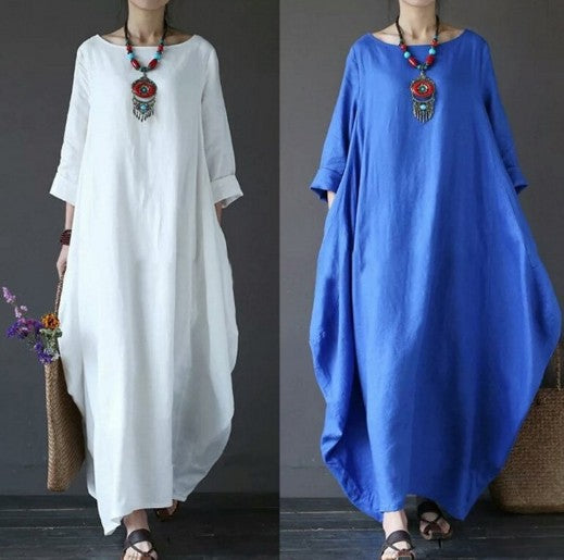 Classic Long Dress in Solid Colors
