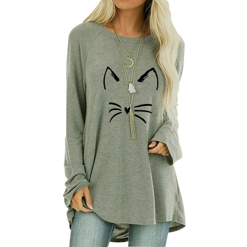 Casual Round Neck Printed Tee