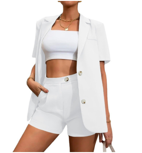 Sophisticated Blazer & Shorts Set
