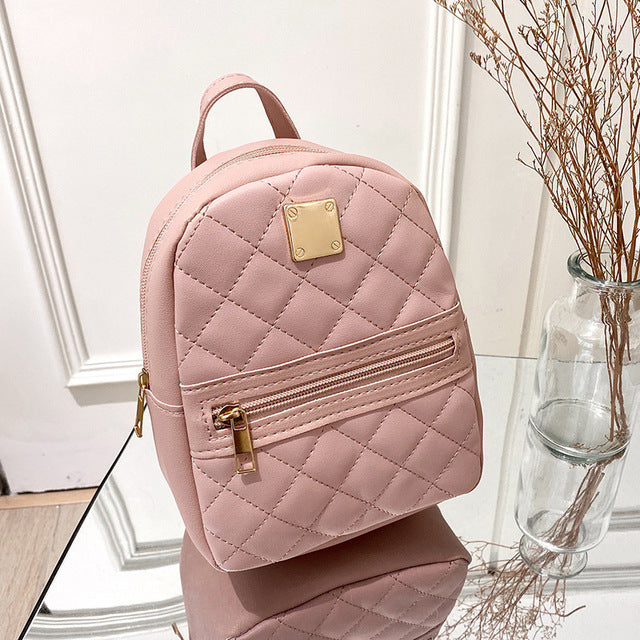 Chic Embroidered Mini Backpack