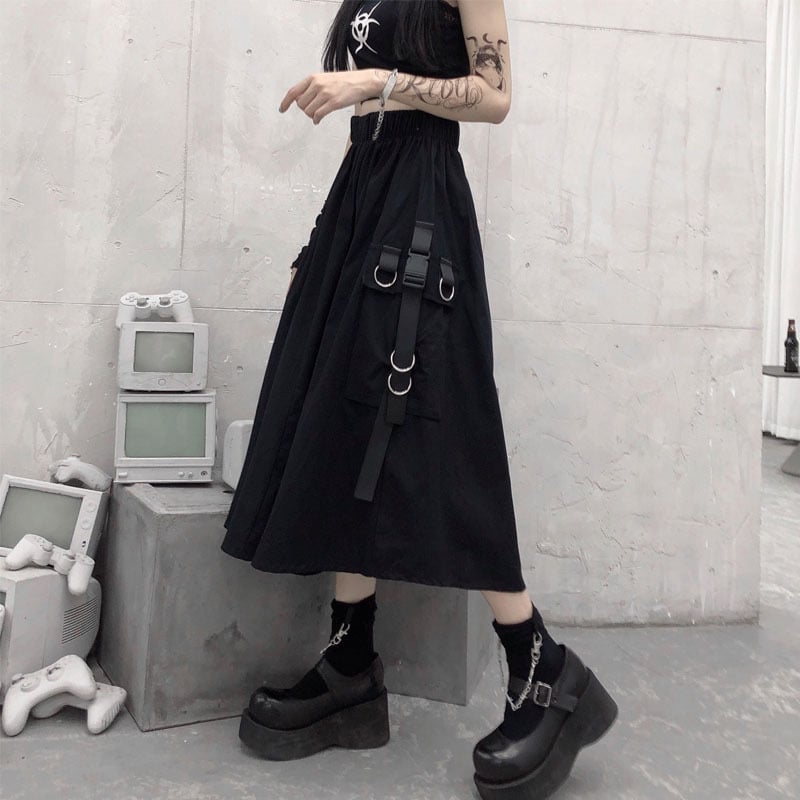 Classic Autumn A-Line Midi Skirt