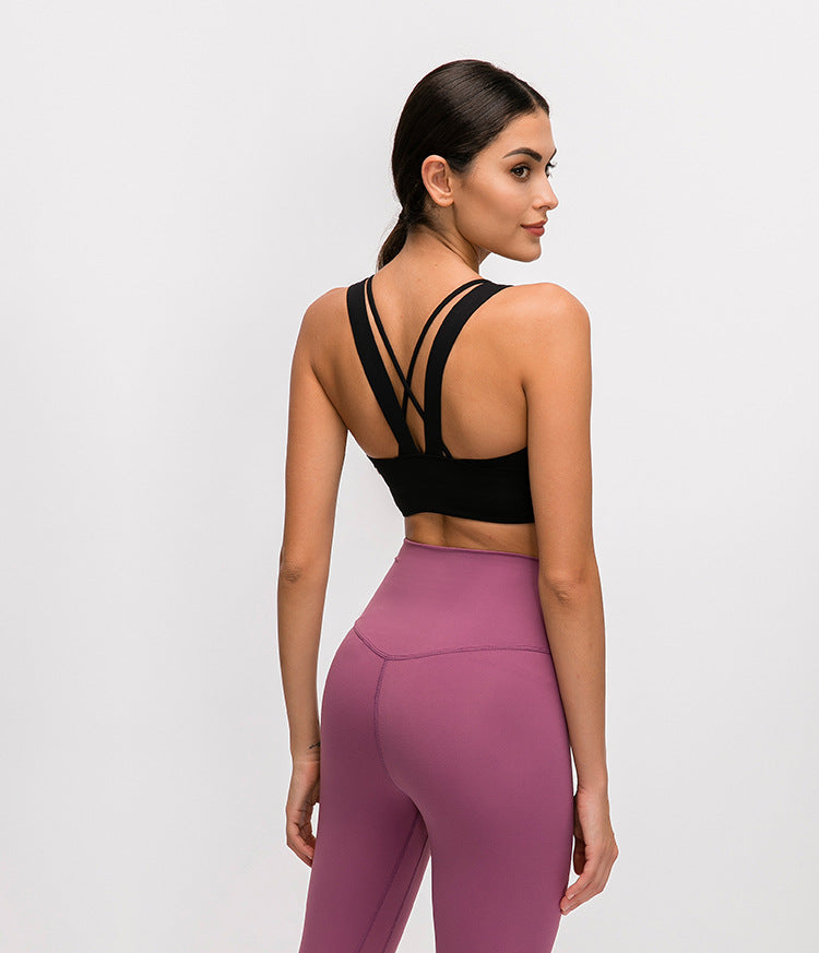 Luxury Women's Cross-Back Fitness Bra