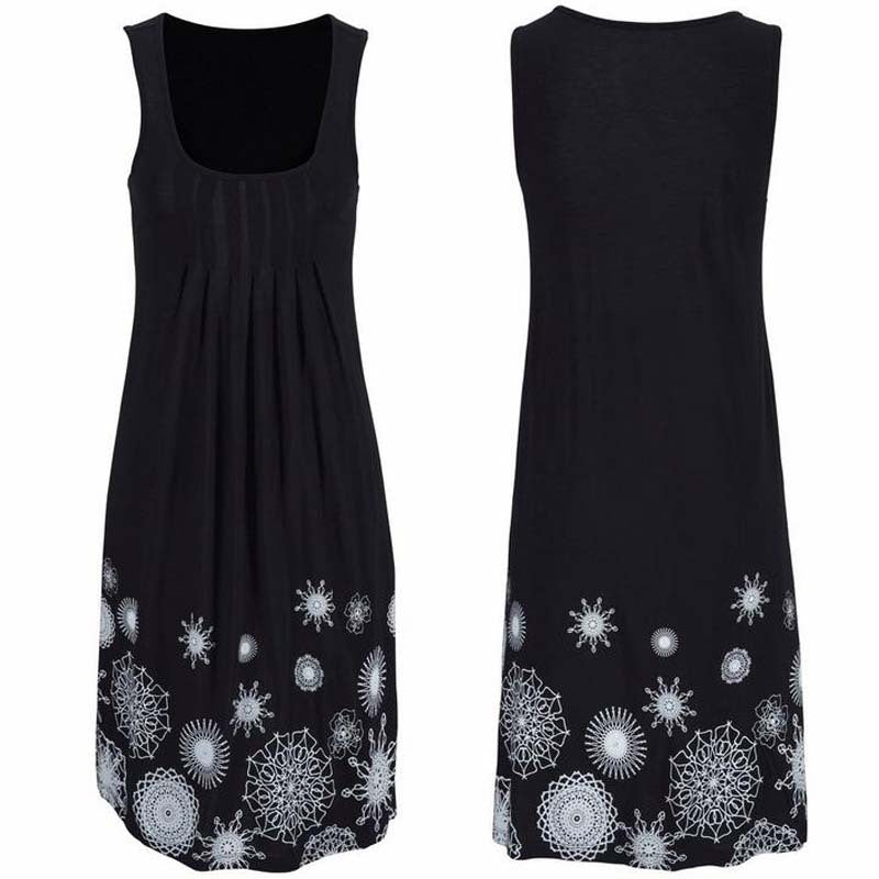 Summer Sleeveless Pleated Dress