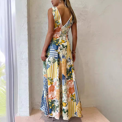Summer Casual Sleeveless Floral Dress