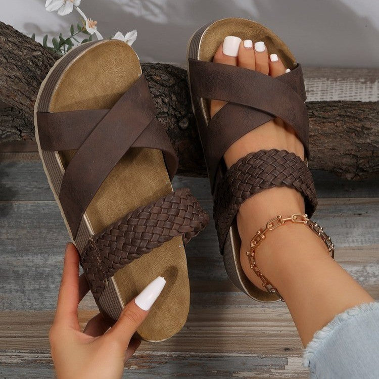Elegant Cross-Strap Sandals