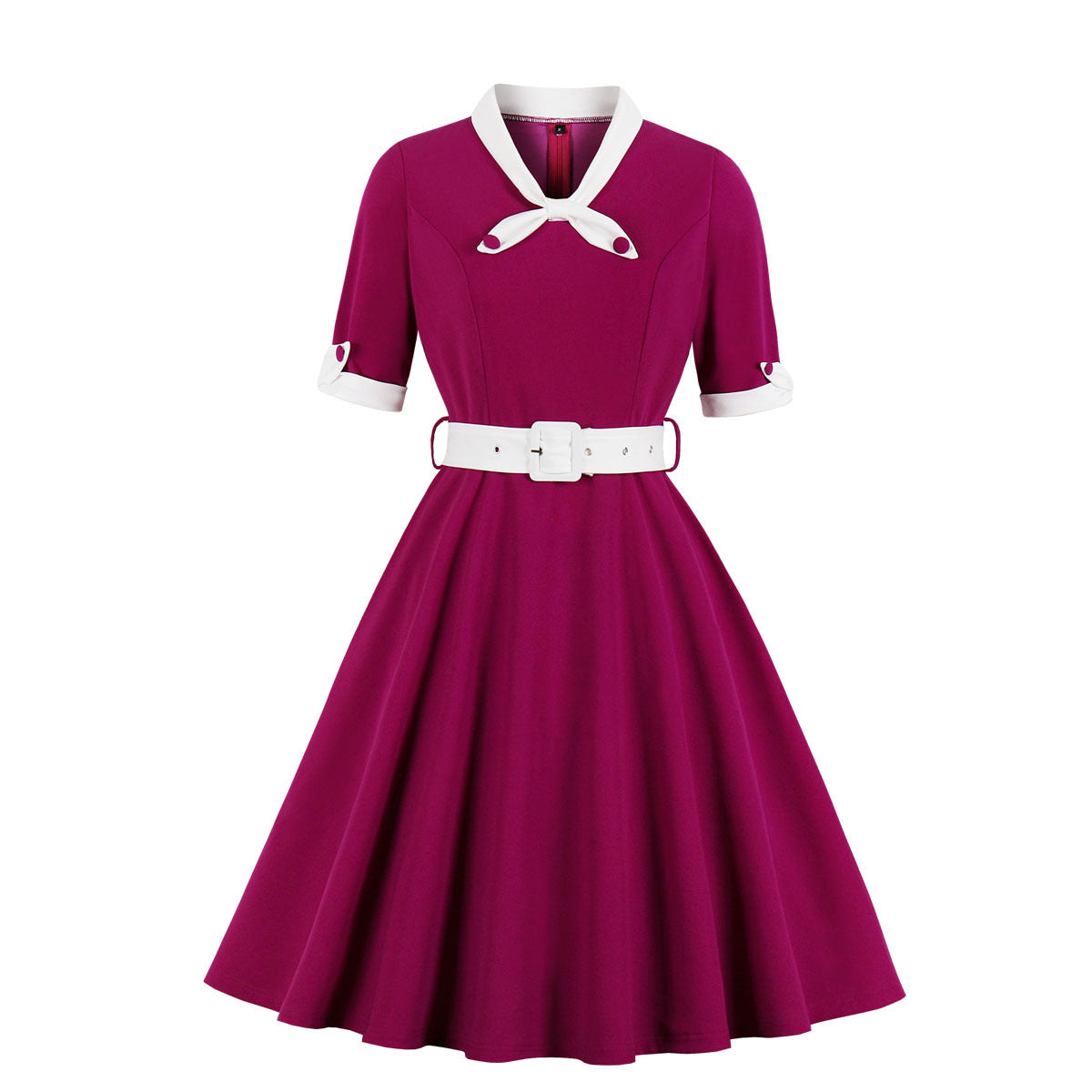 Vintage Inspired V-Neck Swing Dress