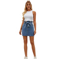 Playful Ruffles Denim Skirt - Western Fashion