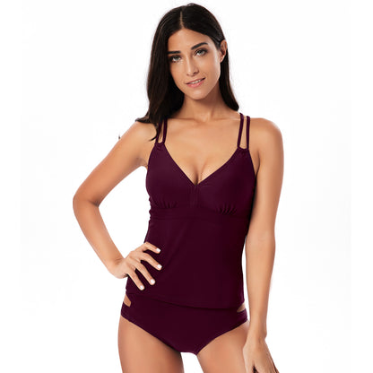 Women's Chic Solid Bikini Set
