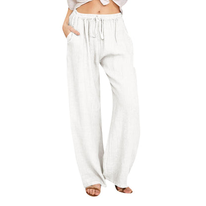 Casual Chic White Linen Loungewear