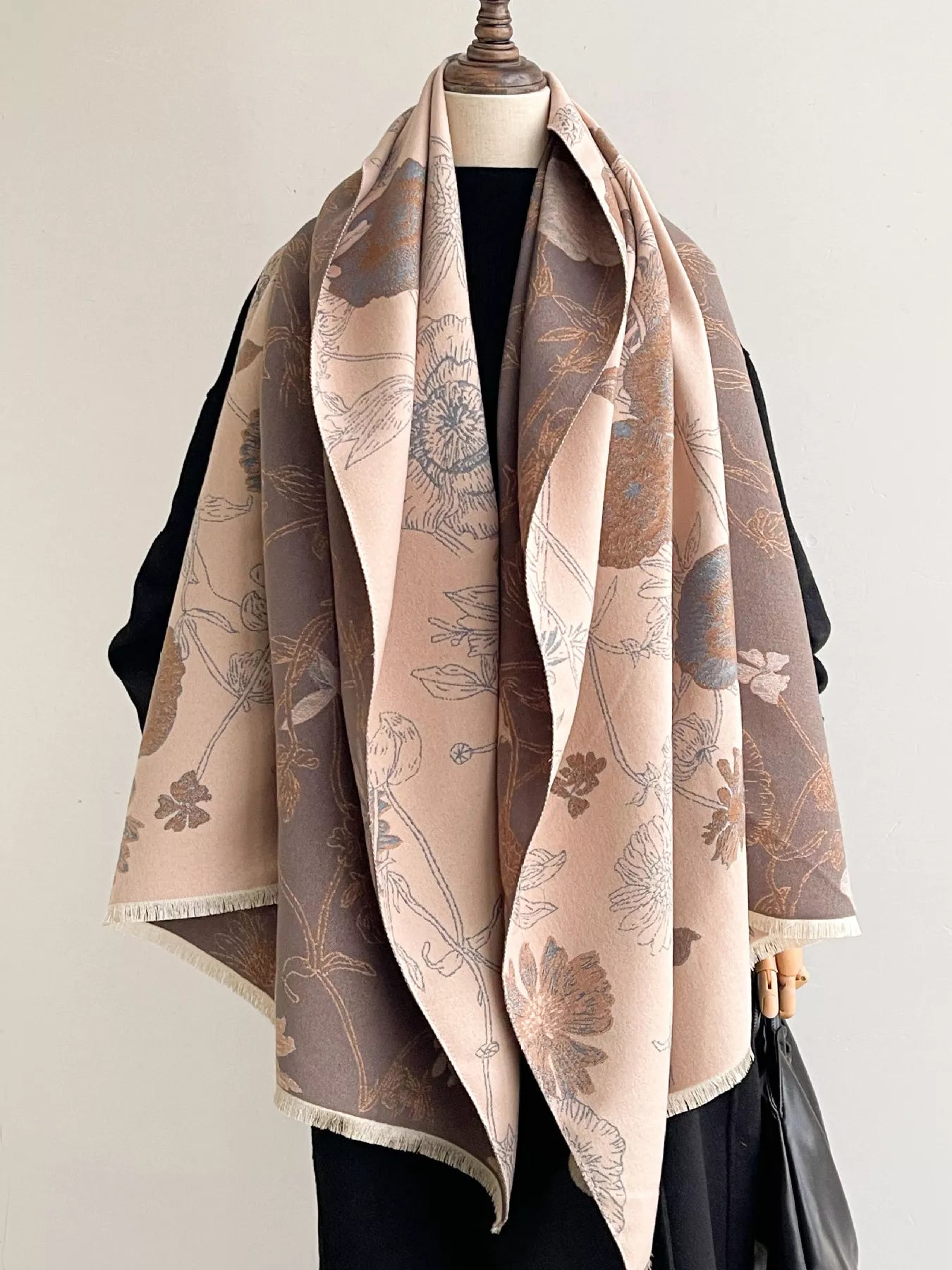 Floral Print Reversible Scarf
