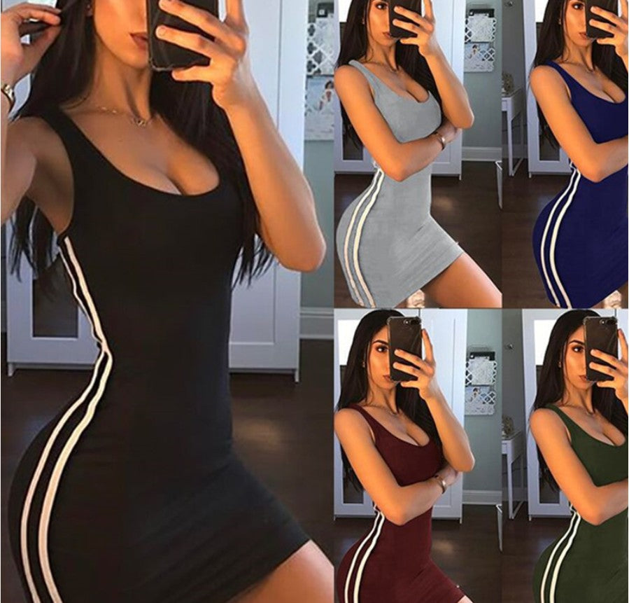 Curve Accentuating Stripe Dress