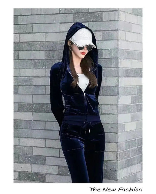 Cozy Velvet Two-Piece Hoodie Set