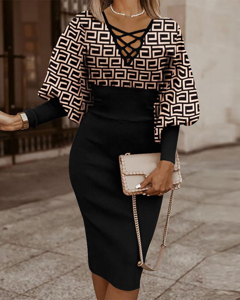 Elegant Contour V-Neck Dress
