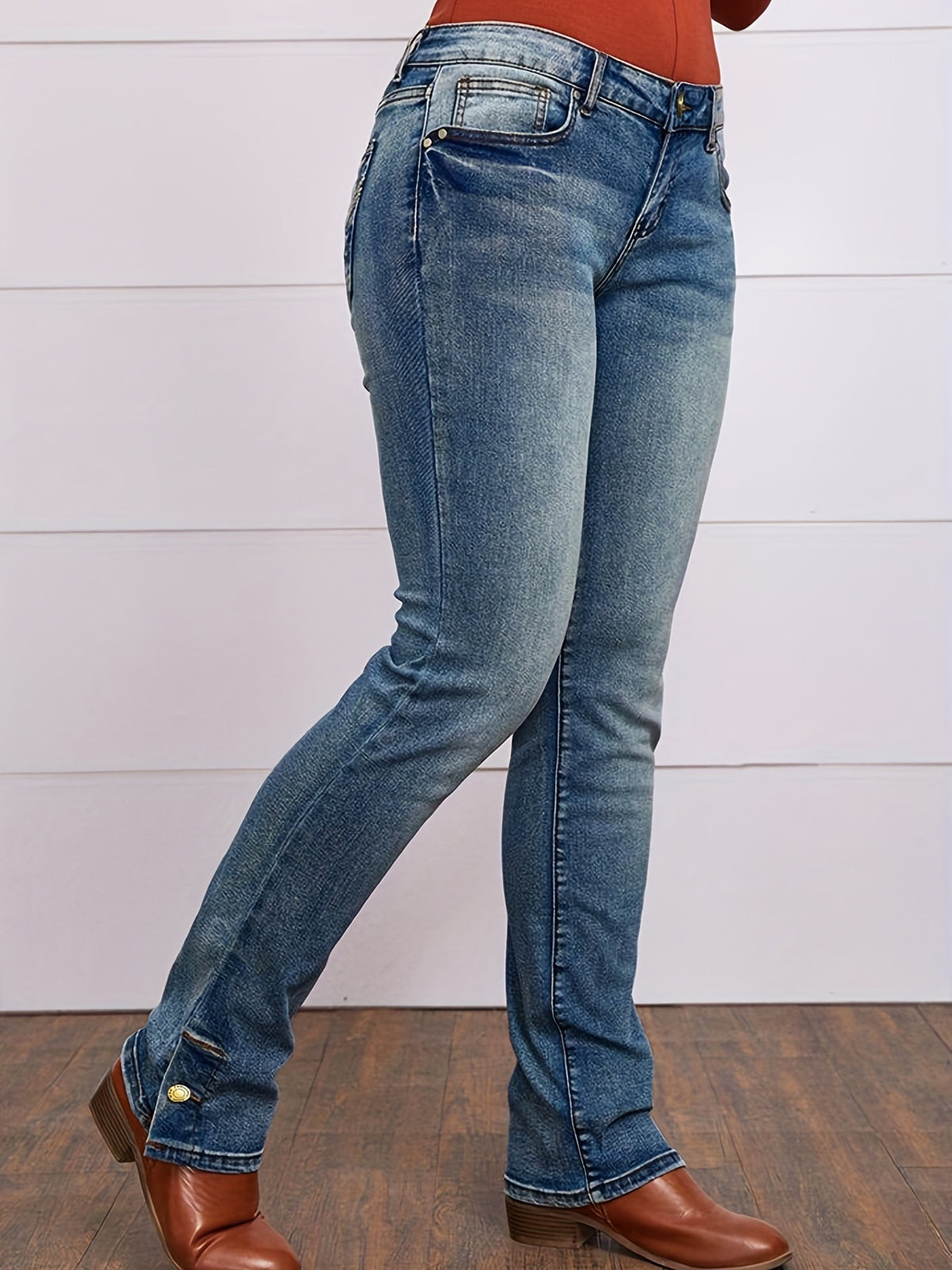 Ladies' Elegant Embroidered Denim