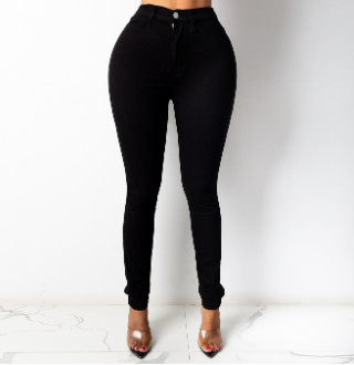 Stylish White High-Waist Slim Fit Jeans