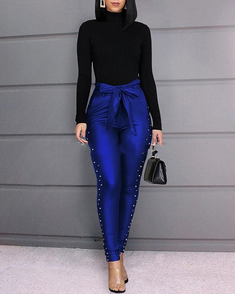 Fashionable Women's Beaded Trousers