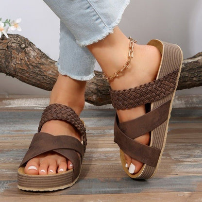 Elegant Cross-Strap Sandals