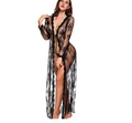 V-Neck Ruffled Sleeve Boho Lace Gown