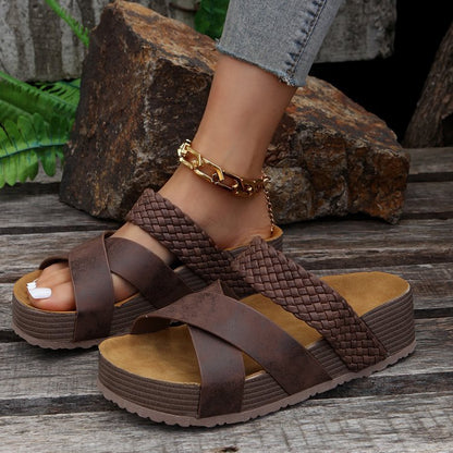 Elegant Cross-Strap Sandals