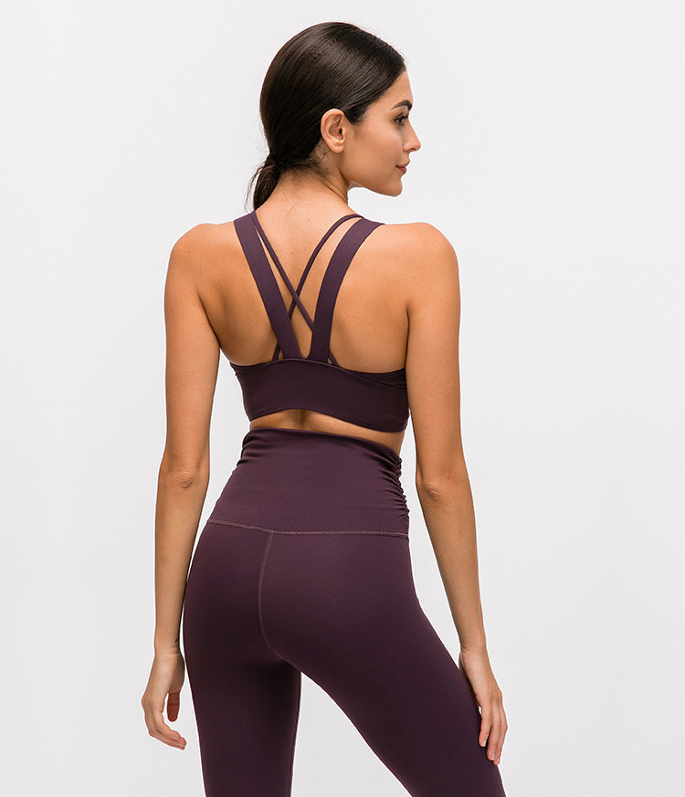 Luxury Women's Cross-Back Fitness Bra