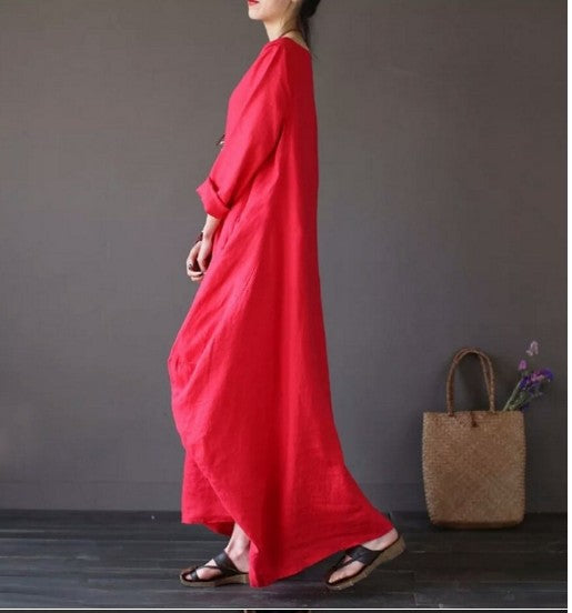 Classic Long Dress in Solid Colors