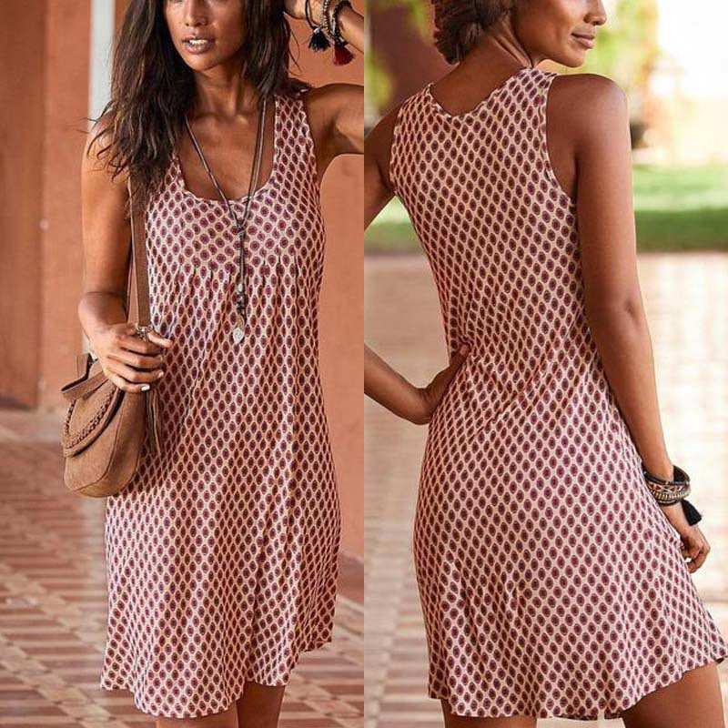 Summer Sleeveless Pleated Dress