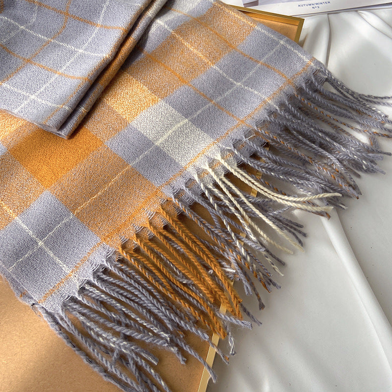 Autumn Chic Plaid Scarf Wrap