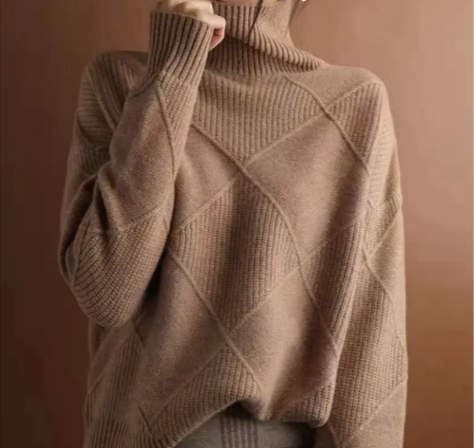 Elegant Turtleneck Knit Sweater