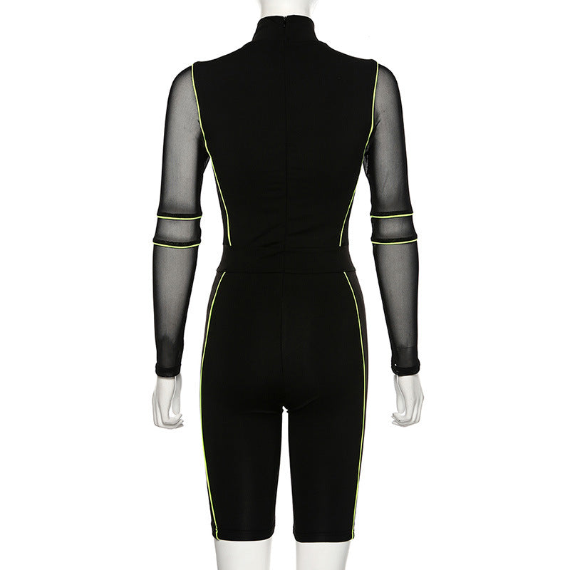 Comfort Fit Mesh Workout Onesie