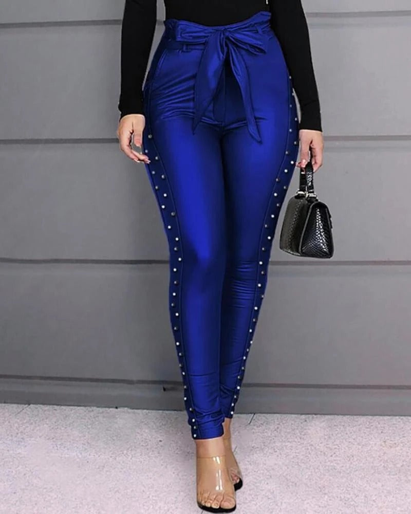 Fashionable Women's Beaded Trousers