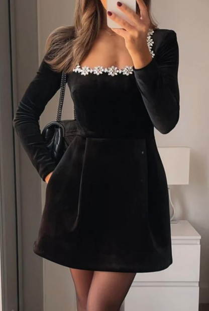 Floral Elegance Sparkle Dress