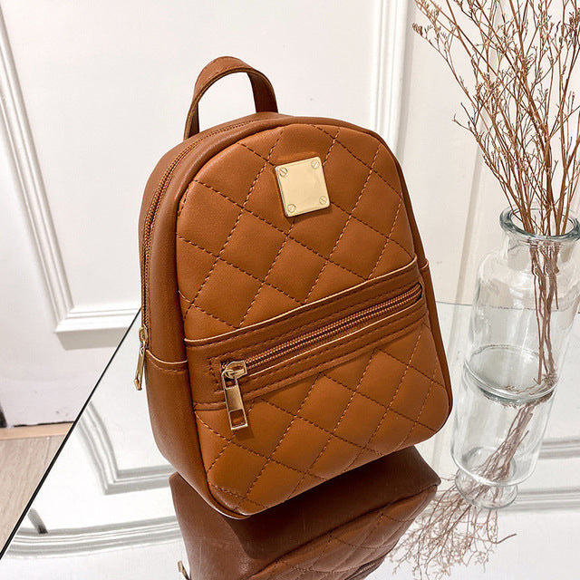 Chic Embroidered Mini Backpack