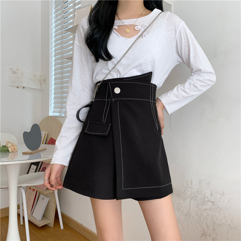 Elegant High-Waist Wide-Leg Flair Pants