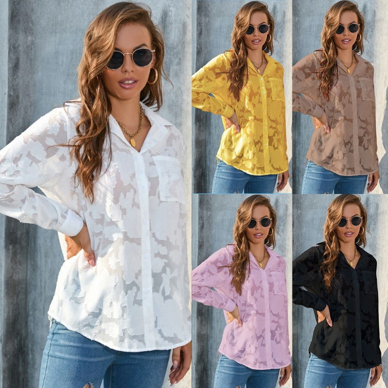Stylish Casual Chiffon Women's Shirts