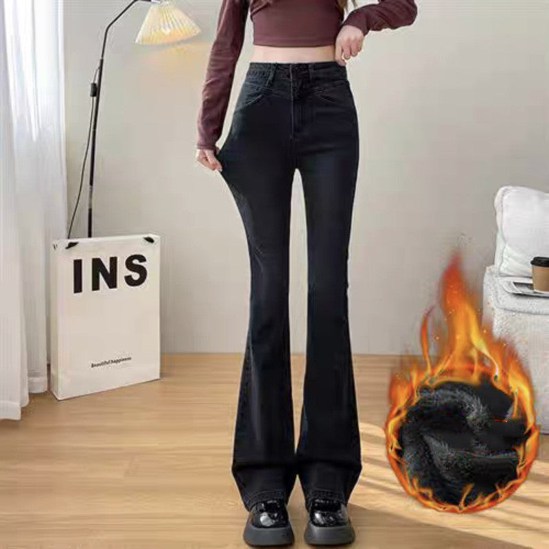 Elegant Cropped Denim Trousers