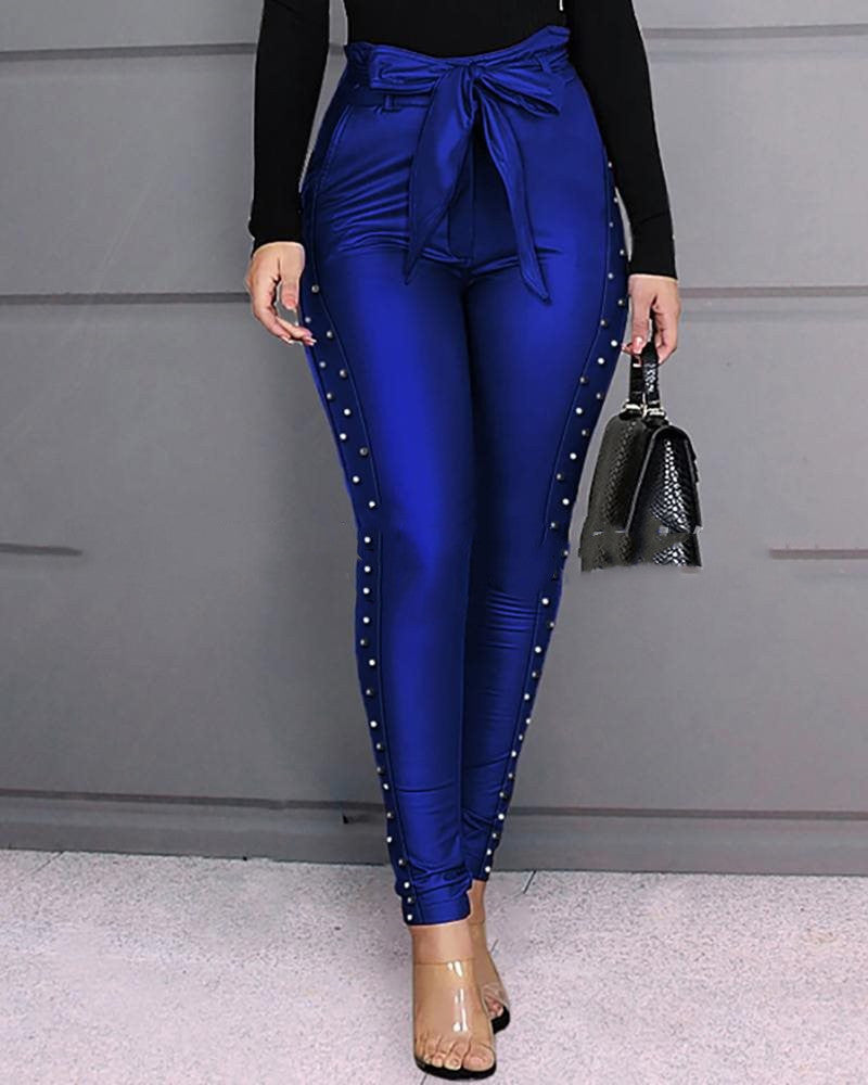 Fashionable Women's Beaded Trousers