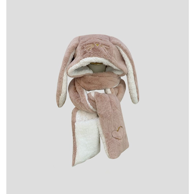 Snuggly Bunny Ears Winter Hood Set